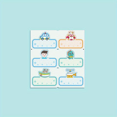 12pcs Boy Custom Name Stickers Waterproof 4.5x3cm Sewable Tag Clothes Bag Towel