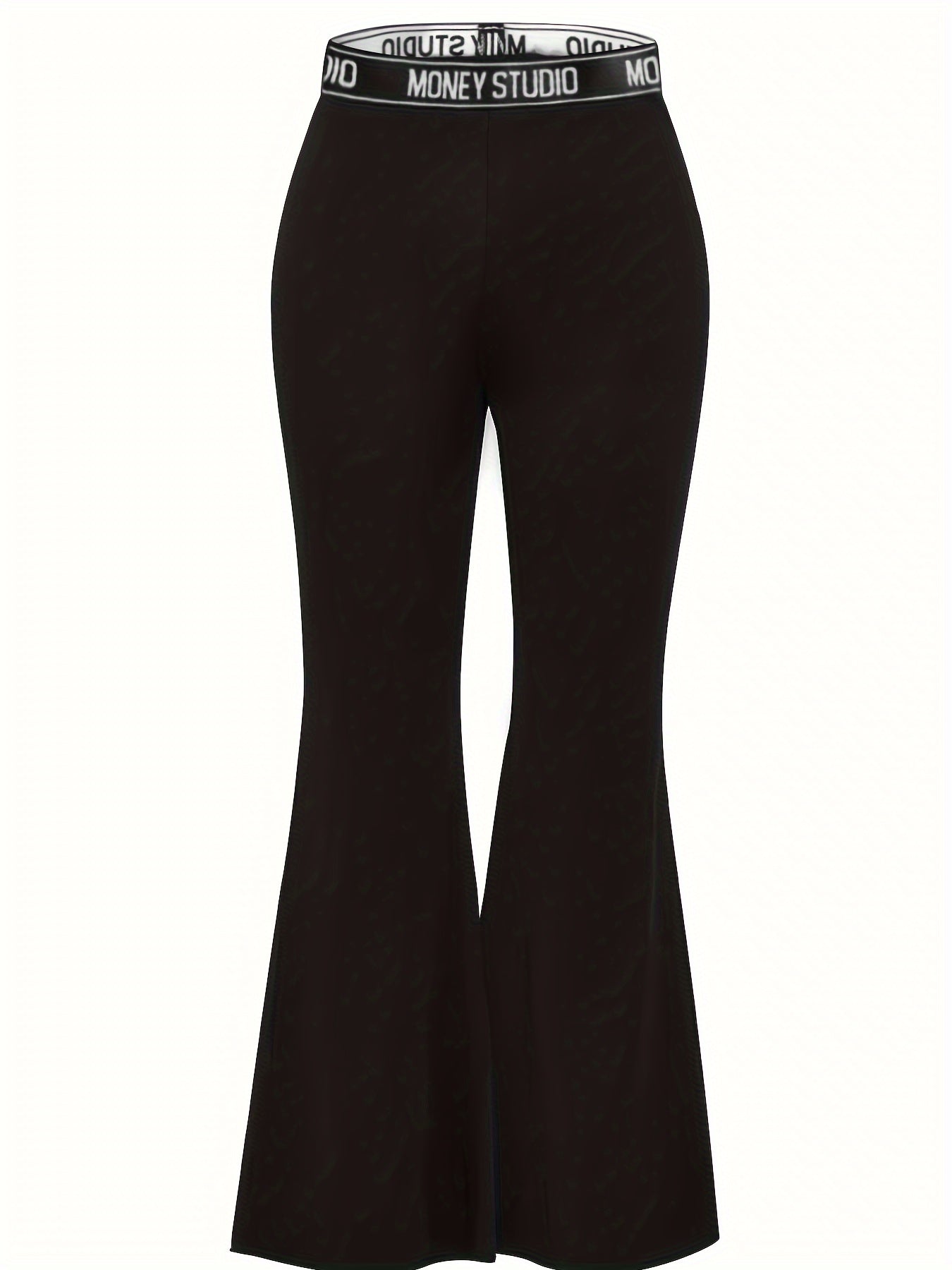  Wide Leg Pants with Letter Tape Detail