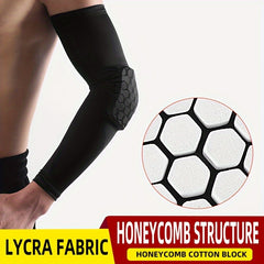 Honeycomb Arm Sleeves UV Protection Elbow Guards for Outdoor Sports