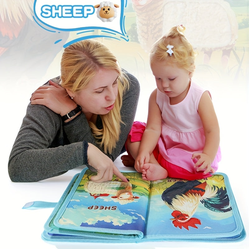 Interactive Farm Animal Touch Book Sensory Learning Toy for Youngsters