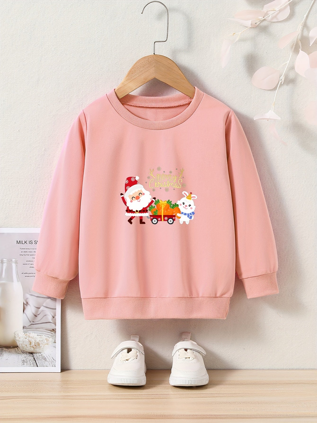 Snowman Graphic Crew Neck Sweatshirt Kids Christmas Gift