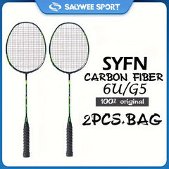 2pcs Carbon Fiber Badminton Rackets - Ultralight for Training