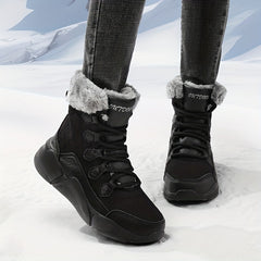Women's Snow Boots Warm Slip On Platform Boots Comfortable Walking Shoes
