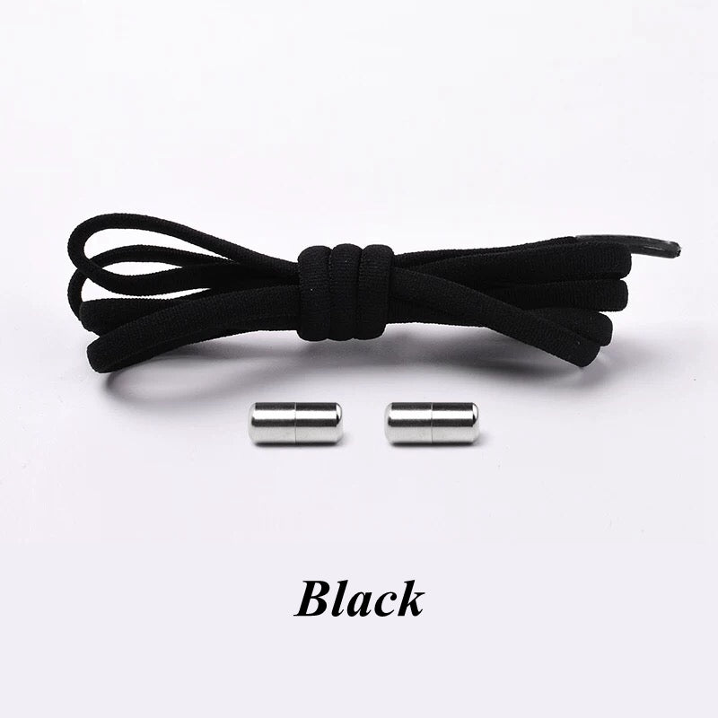 Elastic Laces Sneakers Round Shoelaces Without Ties Quick Shoelace
