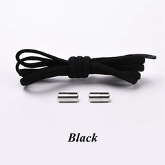 Elastic Laces Sneakers Round Shoelaces Without Ties Quick Shoelace