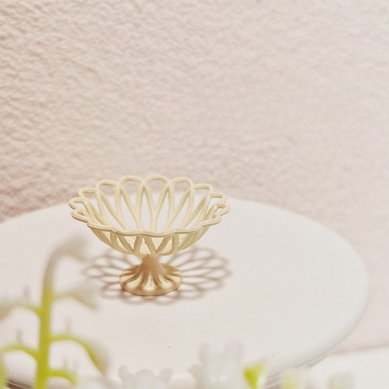 Dollhouse Tall Fruit Plate Toy Scene Model Dollhouse Accessories