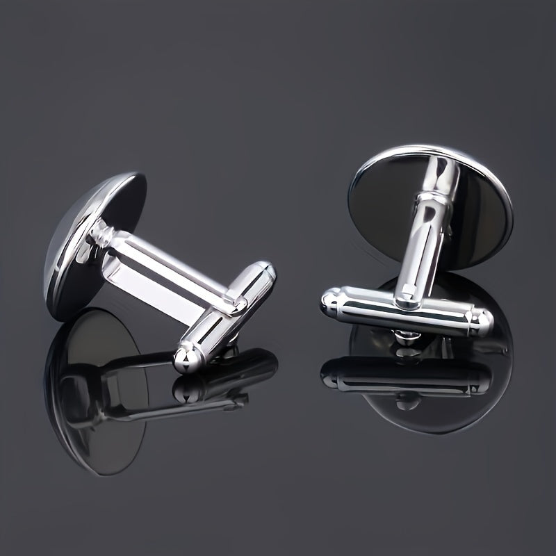 Retro Punk Style Compass Cufflinks For Men