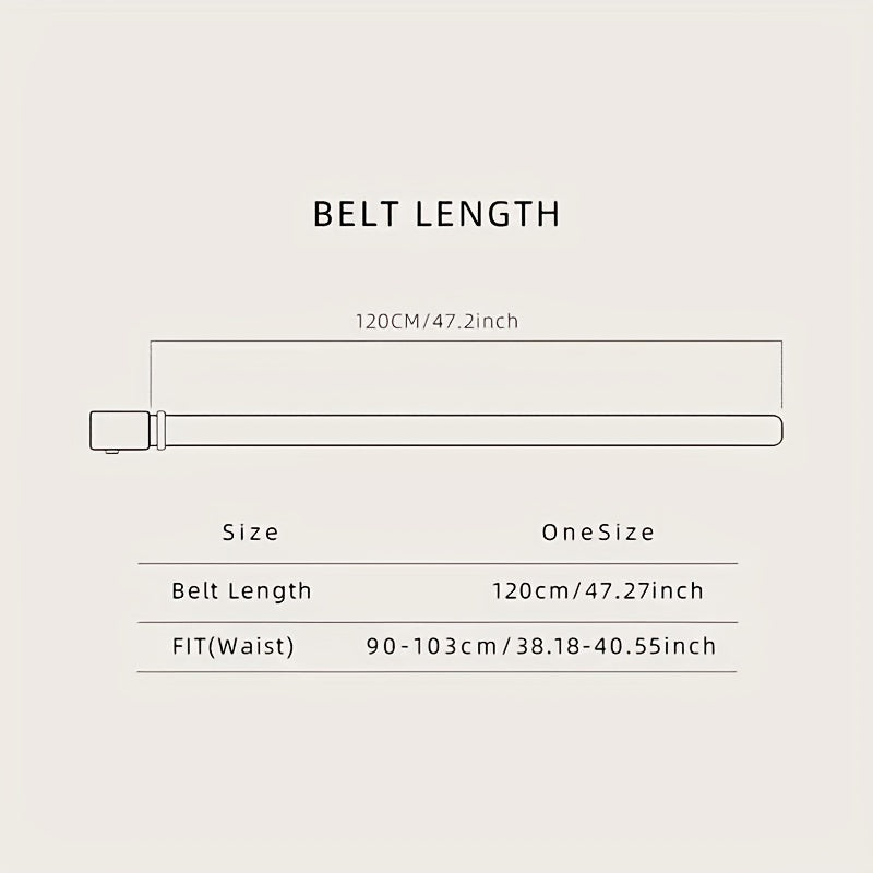 Men's Automatic Buckle Belt PU Leather Litchi Pattern Belt