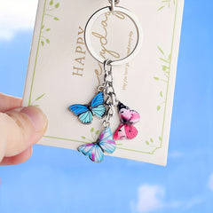 Boho Butterfly Keychain Animal Key Ring Purse Bag Charm Women Girls Gift