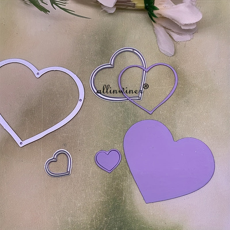 Metal Cutting Die Stencil Heart Ring Frame for Card Scrapbooking DIY Album