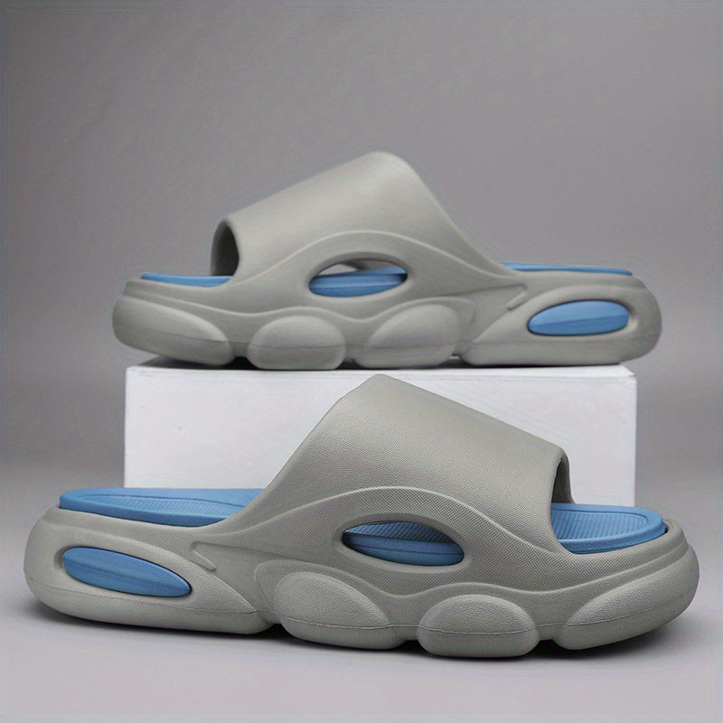 Men's Non Slip Platform Slides Soft Sole Cloud Slides for Indoor Outdoor