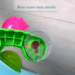 Colorful Waterwheel Bathing Sucker Shower Toy for Kids
