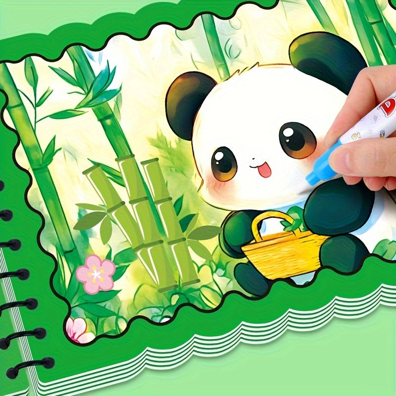 Magic Water Painting Book Pumpkin House with Random Pen