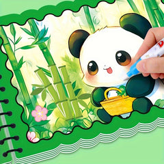 Magic Water Painting Book Pumpkin House with Random Pen