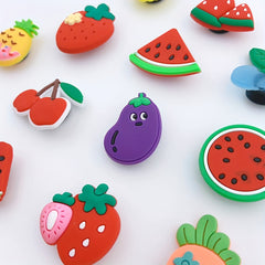 12pcs Fruit Shoe Charm Strawberry Clogs Decoration Set