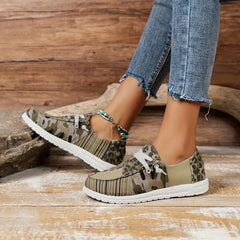 Women's Flat Loafers Lightweight Canvas Shoes
