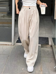  Women's High Waist Suit Pants