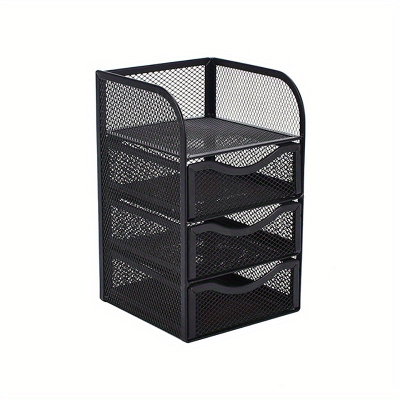 Mesh Desk Organizer Drawer File Letter Tray Office Storage Vanity File