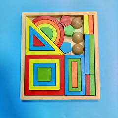 Wooden Rainbow Puzzle Toy for Home Office Decor