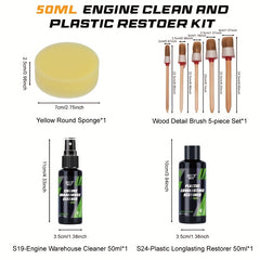 Car Engine Clean And Plastic Restorer Kit Car Wash Engine Warehouse Spray