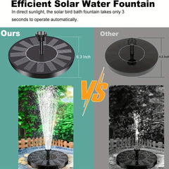 Solar Water Fountain w/ 6 Nozzles & Portable