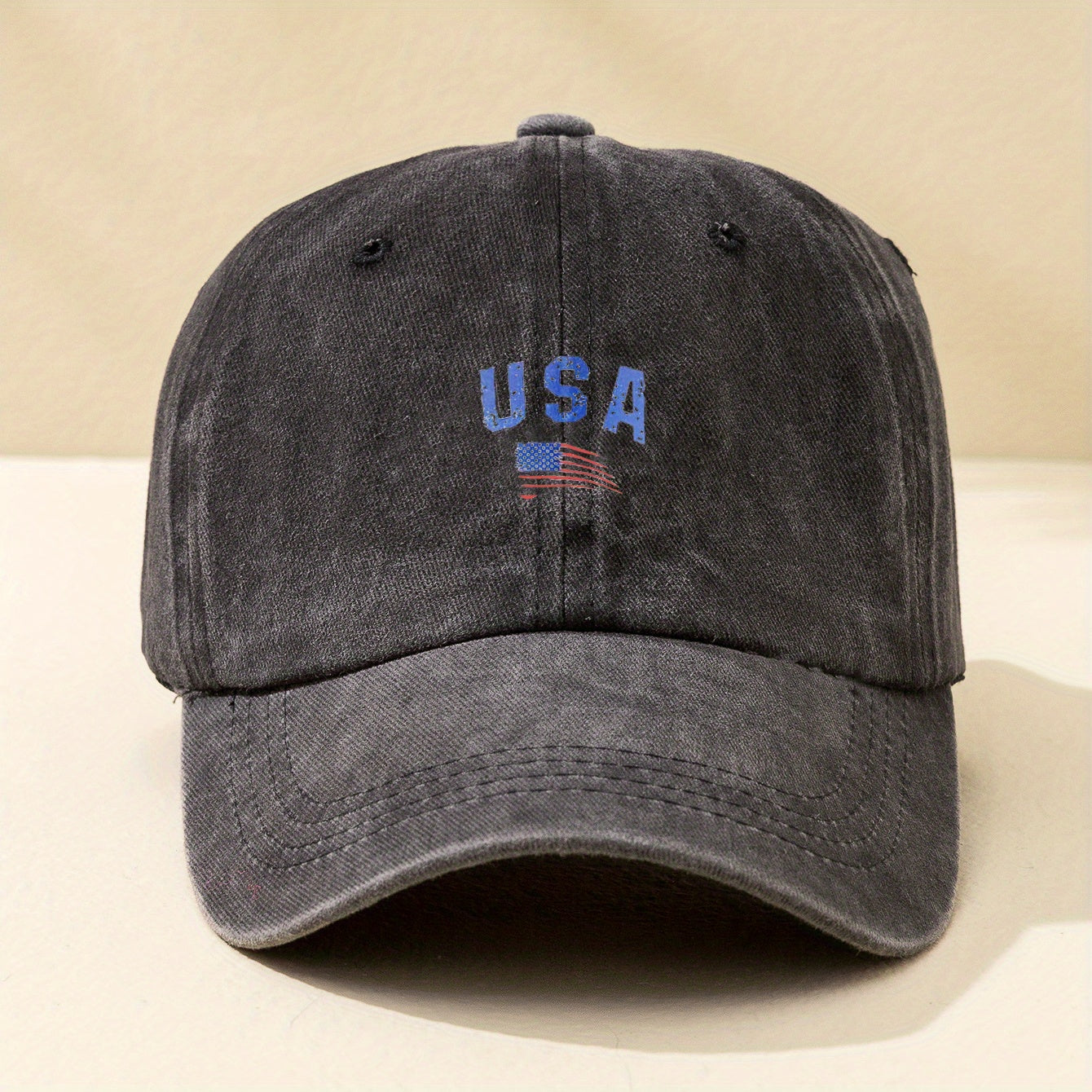 Flag Printed Baseball Cap Solid Casual Dad Hat Unisex Adjustable Sun Hats