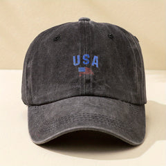 Flag Printed Baseball Cap Solid Casual Dad Hat Unisex Adjustable Sun Hats