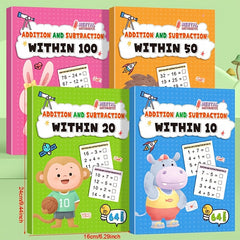 Addition & Subtraction Workbook Daily Math Practice for Kids Education Learning