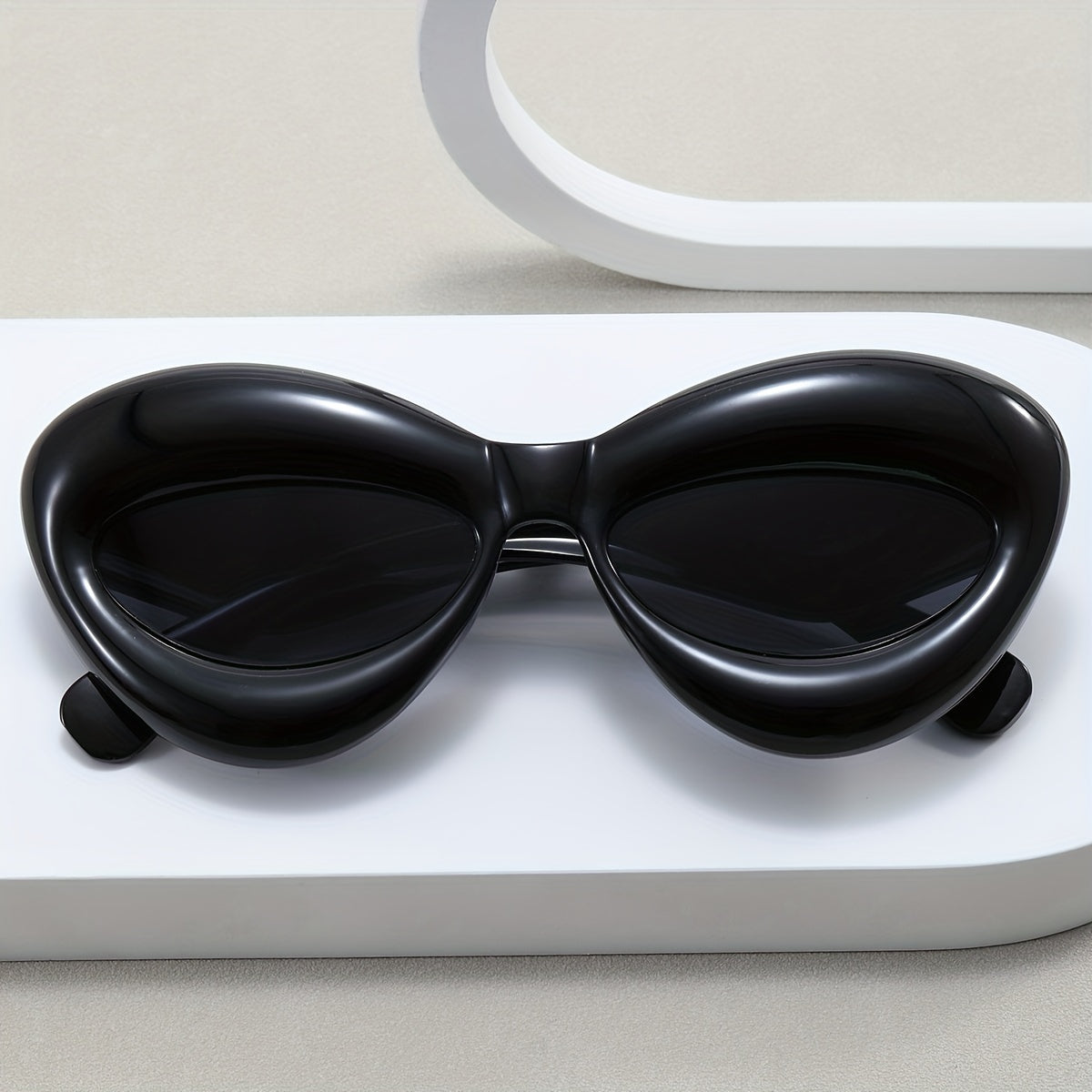 Y2K Inflated Cat Eye Sunglasses For Women Men UV400
