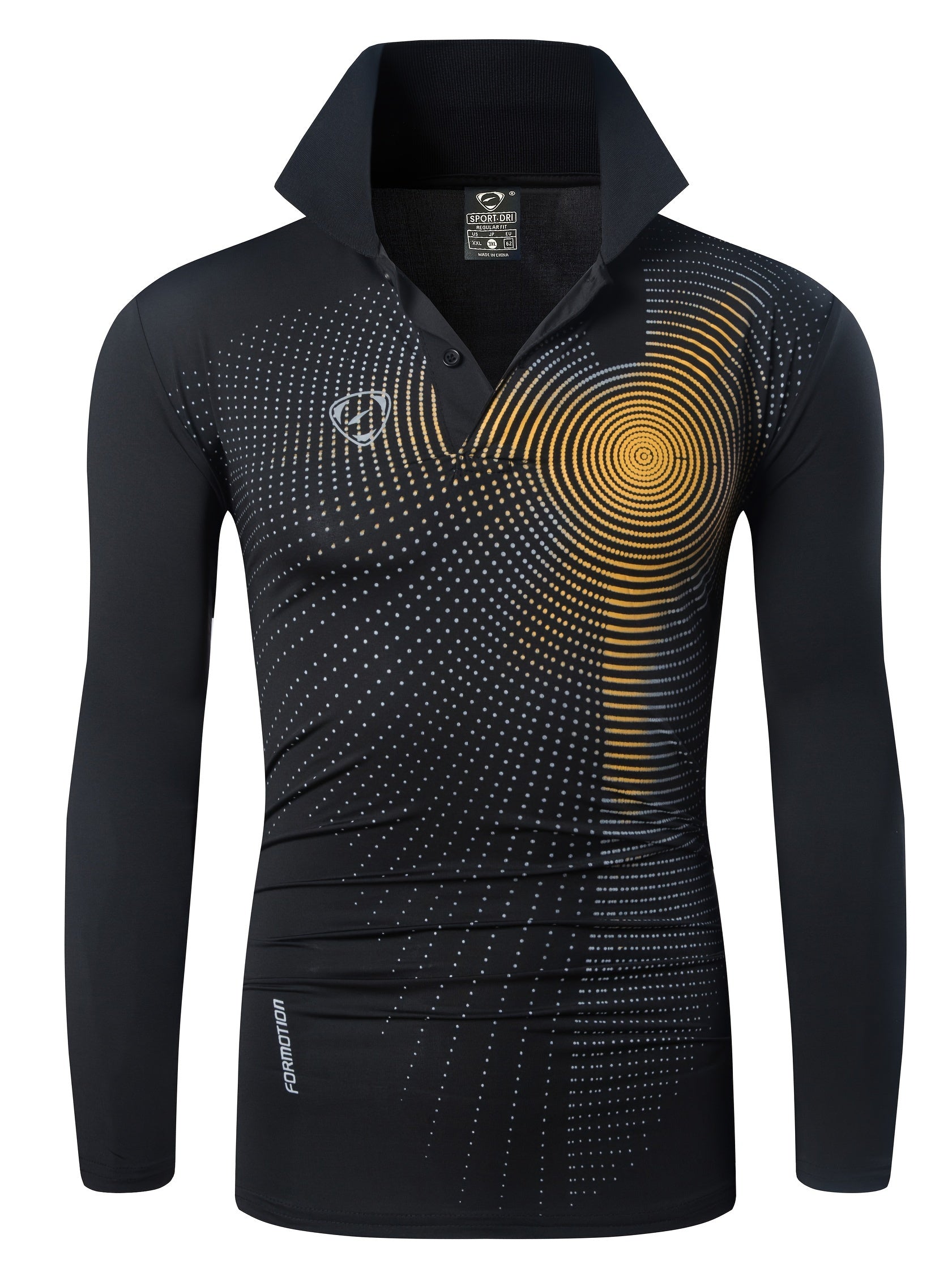 Men's Block Turndown Collar Casual Long Sleeve Shirt