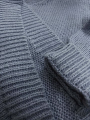  Solid V Neck Sweater Long Sleeve Jumper