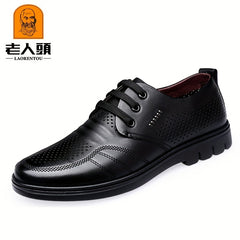 Men's Pointed Toe Oxford Shoes Hollow Out Dress Shoes