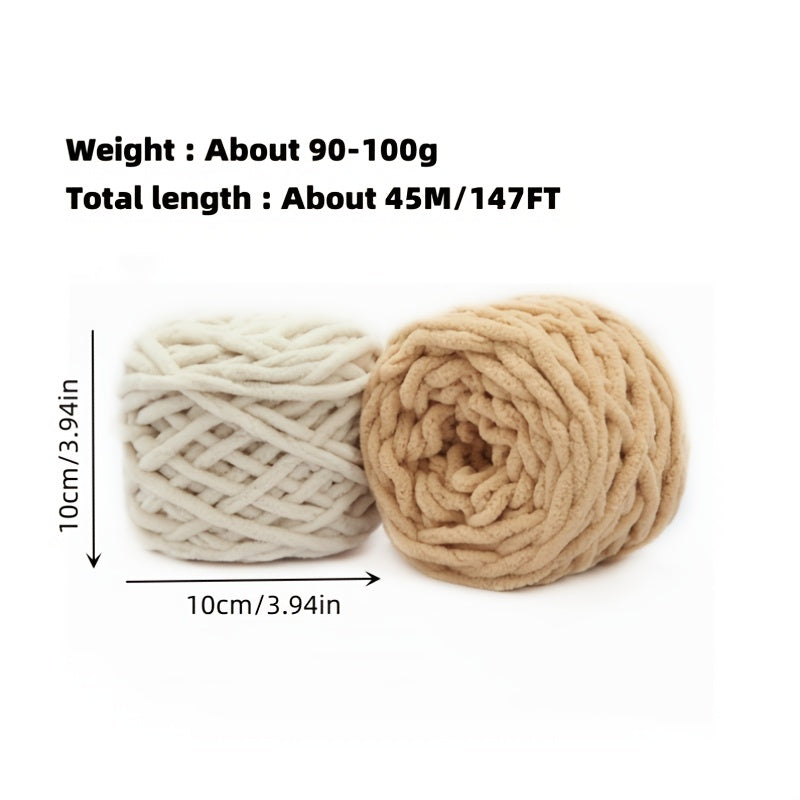 Chunky Yarn 100g Ball Soft Polyester Wool for Crochet