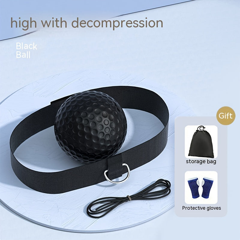 Boxing Reflex Ball Set with Headband & Gloves Bag