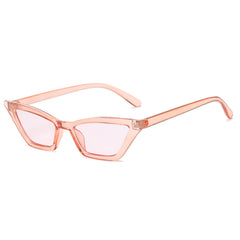Skinny Cat Eye Sunglasses Women Small Square Shades Stylish Street Snap