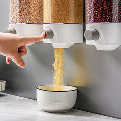 Wall Mounted Airtight Kitchen Cereal Dispenser Storage Container