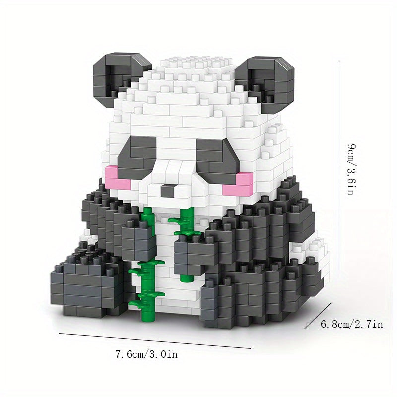 14 Styles Panda Orchid Flower Building Blocks Model Bricks Toy