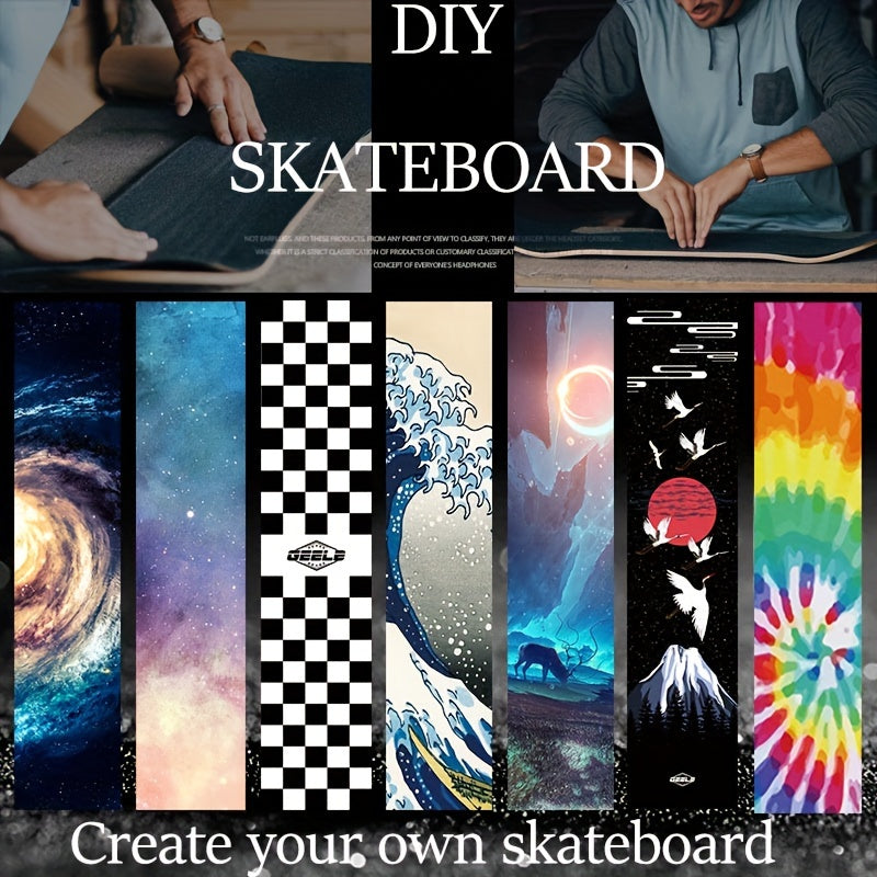 Colorful Skateboard Sandpaper Non-slip DIY Sticker