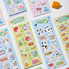 4 Pack Cartoon Graffiti Stickers DIY Decorative Journal Materials