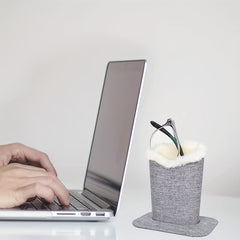 Plush-Lined Eyeglass Frame Holder for Men