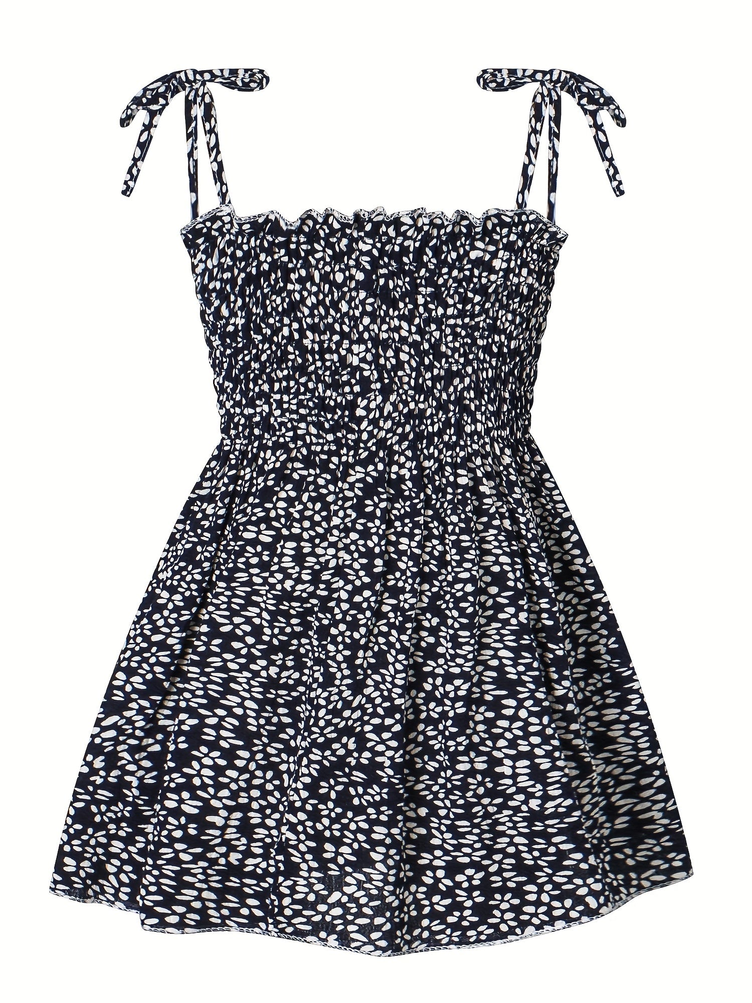 Leopard Lace Up Shirred Beach Cami Dress