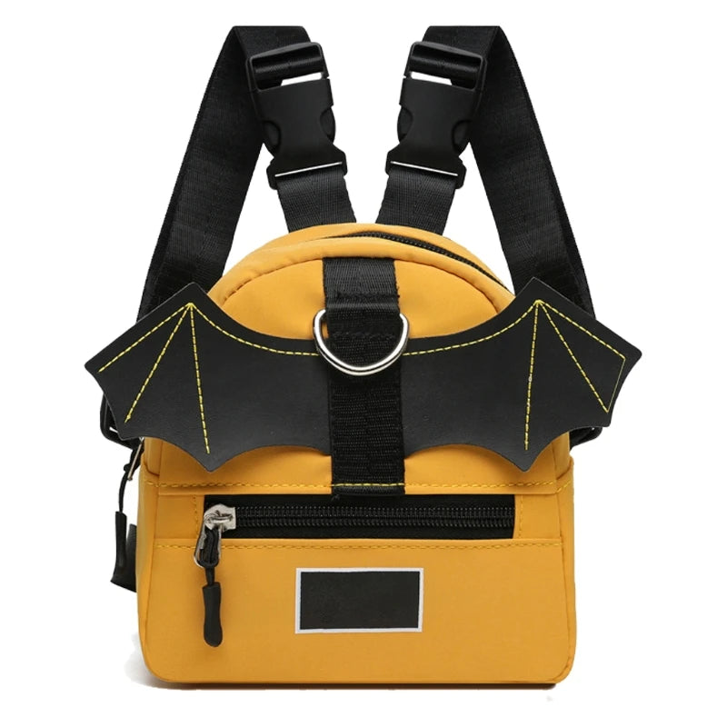 Canvas Dog Harness Backpack Bat Wing Saddle Bag