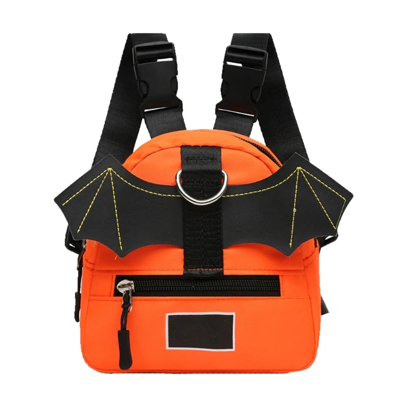 Canvas Dog Harness Backpack Bat Wing Saddle Bag