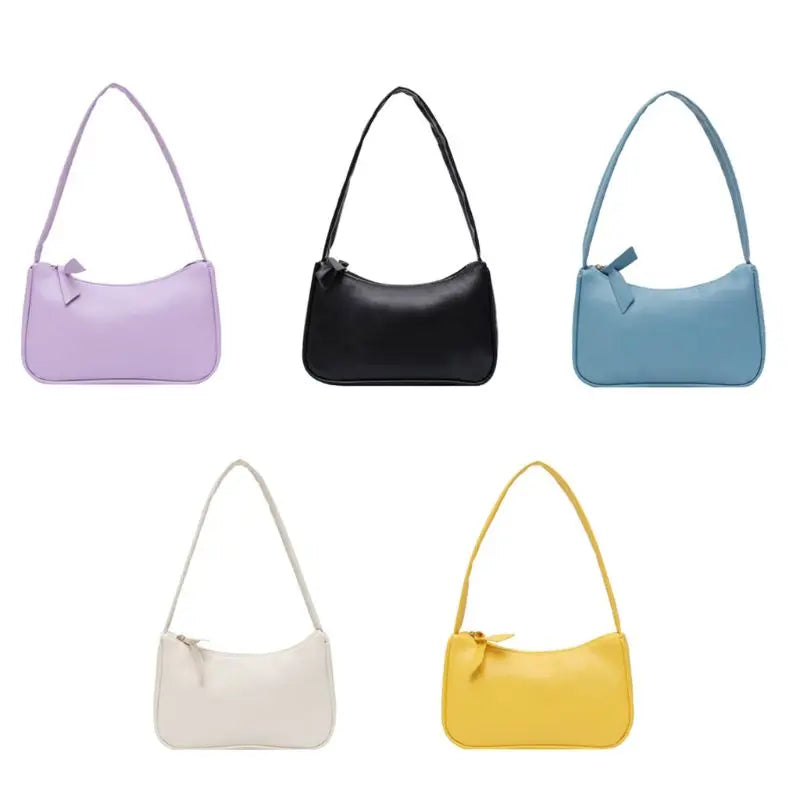 63HC Women Ladies Retro Underarm Shoulder Bag PU Leather Tote Purse Handbag