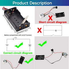 Bulbs Box & Motor Kit Science Experiment with Lamp Holder Switch Buzzer