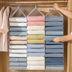 Mesh Hanging Bag with Grids for Wardrobe Storage
