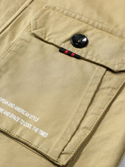 Men's Outdoor Hooded Breathable Jacket Retro Solid Outerwear for Spring Autumn