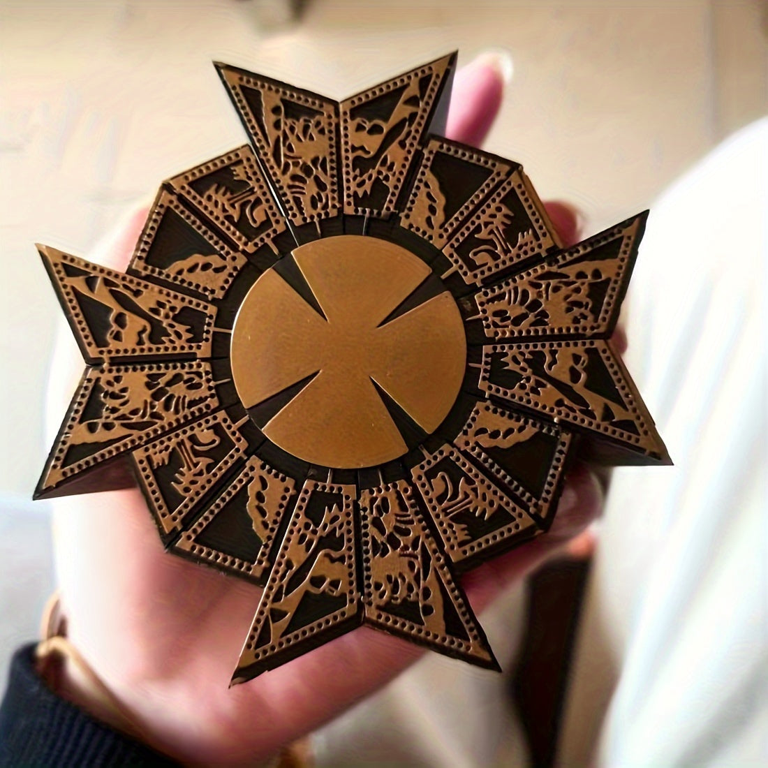 Horror Movie Prop Puzzle Box with Base