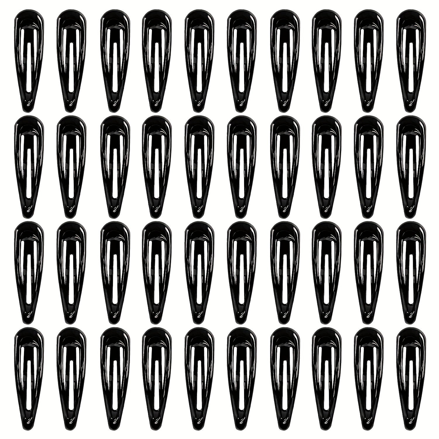 40pcs Solid Medium Hair Snap Clip Girls Women Hair Accessory