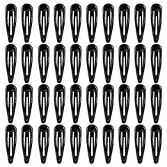 40pcs Solid Medium Hair Snap Clip Girls Women Hair Accessory